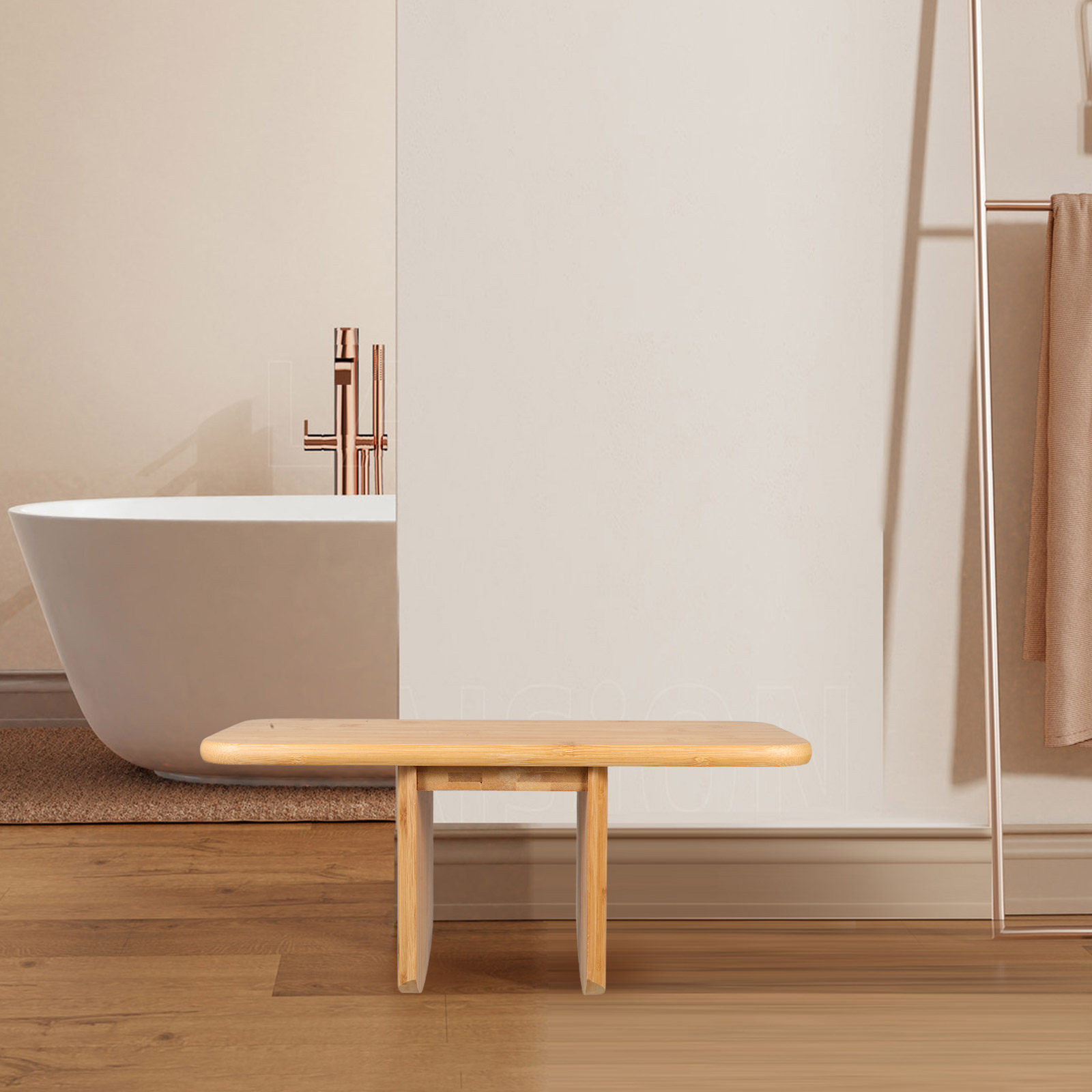 Office Stool - Tabouret en bambou, chaise multifonctionnelle portable,