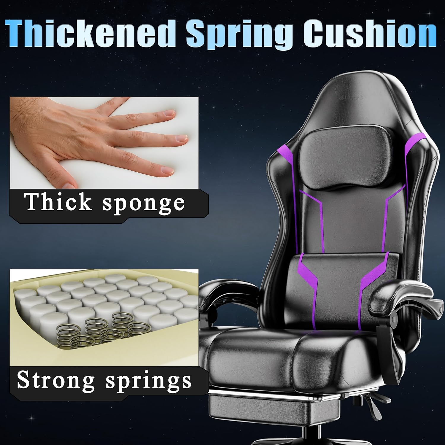 Chaise de jeu ergonomique avec - Office Chair Cushion avis et prix